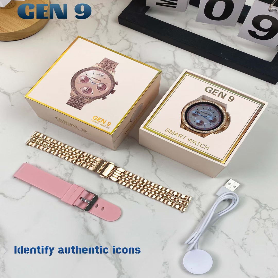 Gen 9 Smart Watch AMOLED Display with Bluetooth Calling | Heart Rate, Blood Pressure & Fitness Tracker for Android & iOS