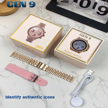 Gen 9 Smart Watch AMOLED Display with Bluetooth Calling | Heart Rate, Blood Pressure & Fitness Tracker for Android & iOS