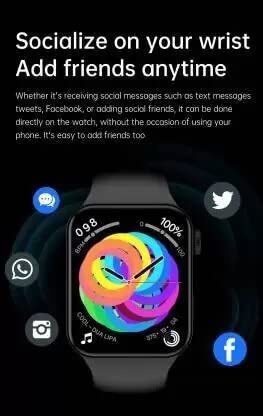 UW i7 Pro Max Bluetooth Calling Smart Watch with All Notifications Fitness Tracker Heart Monitor Men & Women Smart Watch