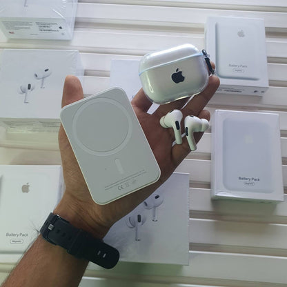 Pods Pro 2 + 10,000 mAh MagPack + Cover. Type C. 100% working noise cancellation. Top quality with 1 Yr Warranty