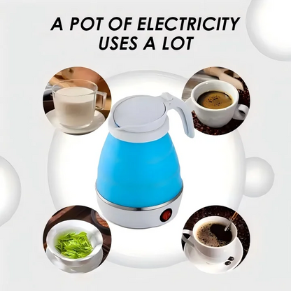 Portable Travel Outdoor Hotel 600ML Fast Electric Kettle – Foldable & Compact Travel Water Boiler