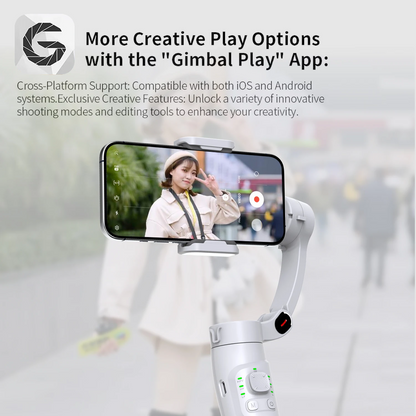 M1 Foldable 3-Axis Gimbal Stabilizer for Smartphones with Face Tracking