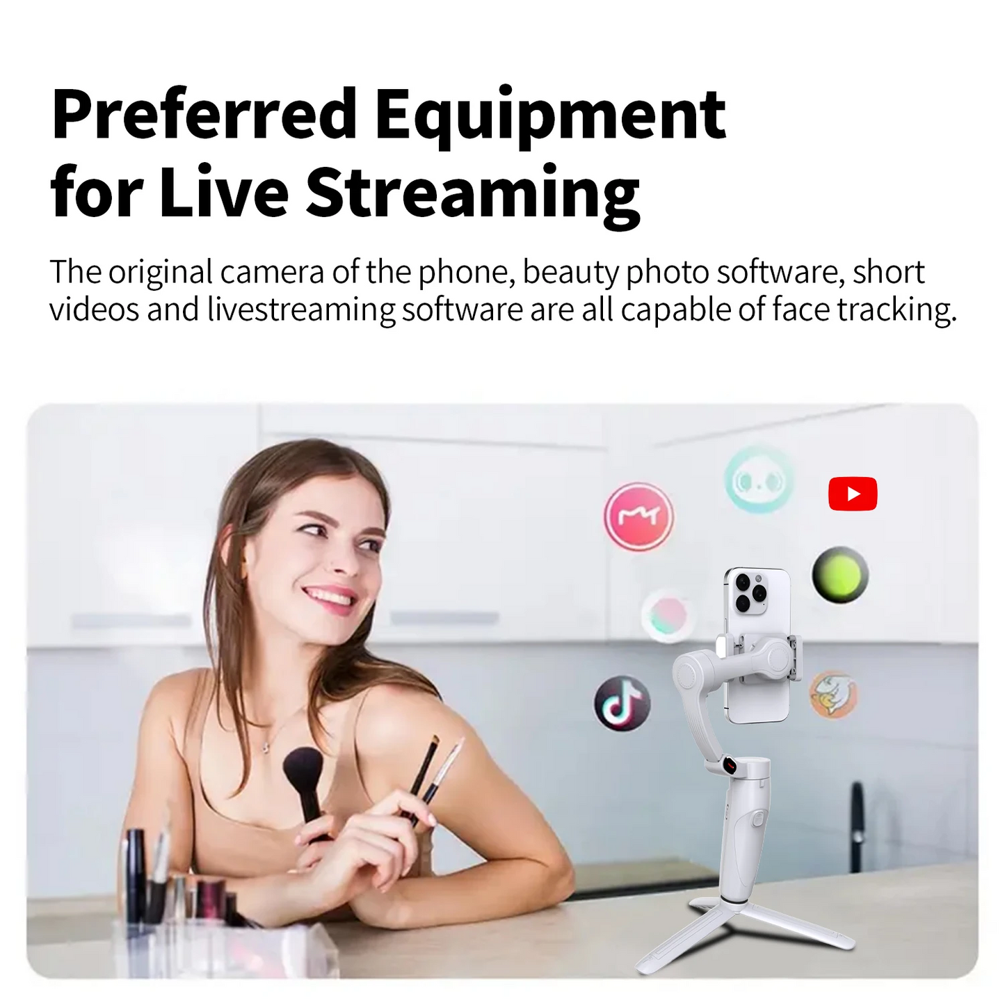 M1 Foldable 3-Axis Gimbal Stabilizer for Smartphones with Face Tracking