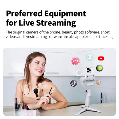 M1 Foldable 3-Axis Gimbal Stabilizer for Smartphones with Face Tracking