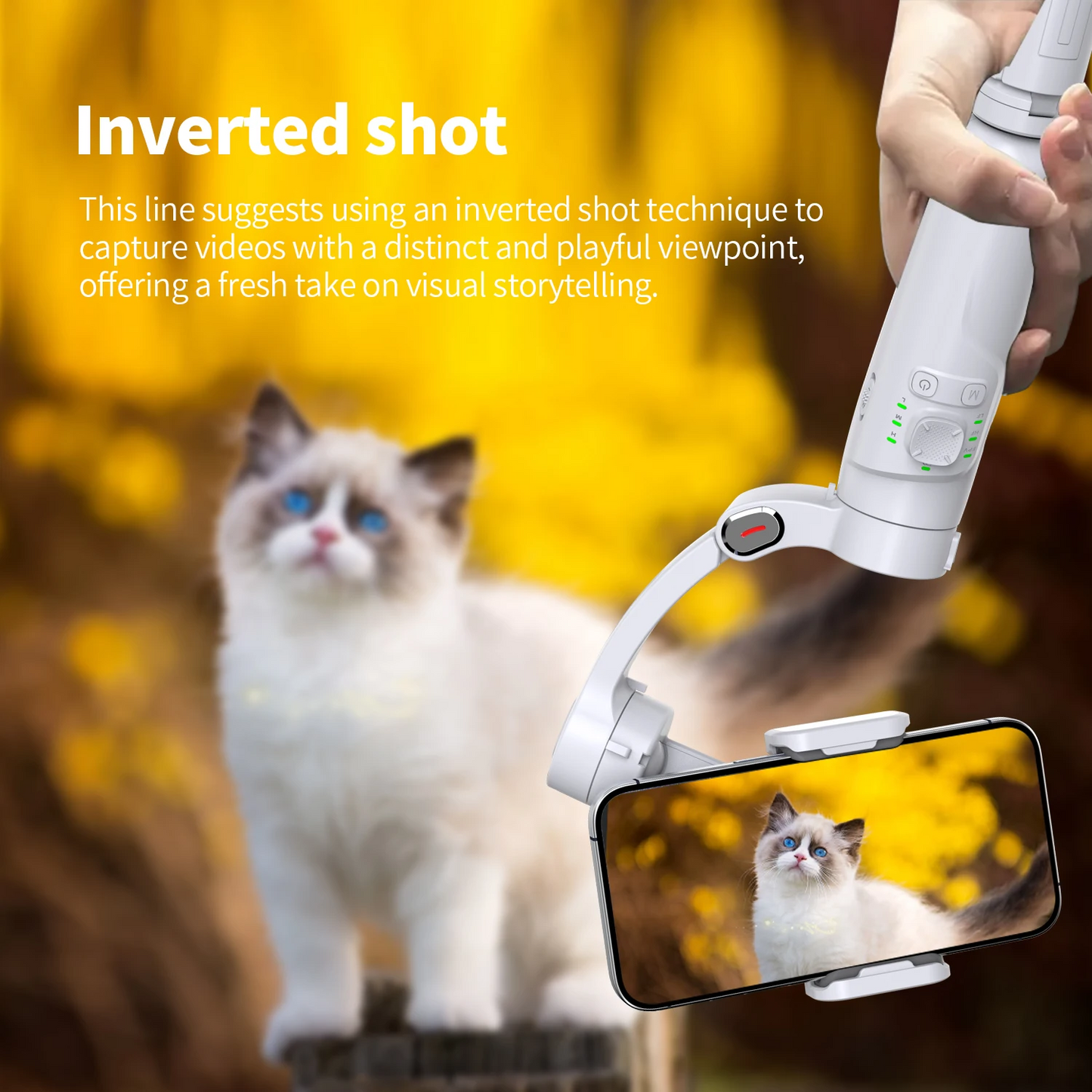 M1 Foldable 3-Axis Gimbal Stabilizer for Smartphones with Face Tracking