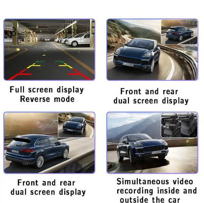 Y15 3 Lens 1080P Car Dash Cam DVR – Front, Rear and Interior Camera Recording