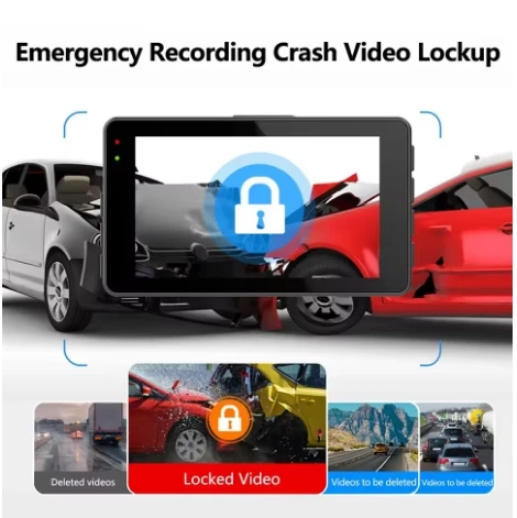 Y15 3 Lens 1080P Car Dash Cam DVR – Front, Rear and Interior Camera Recording