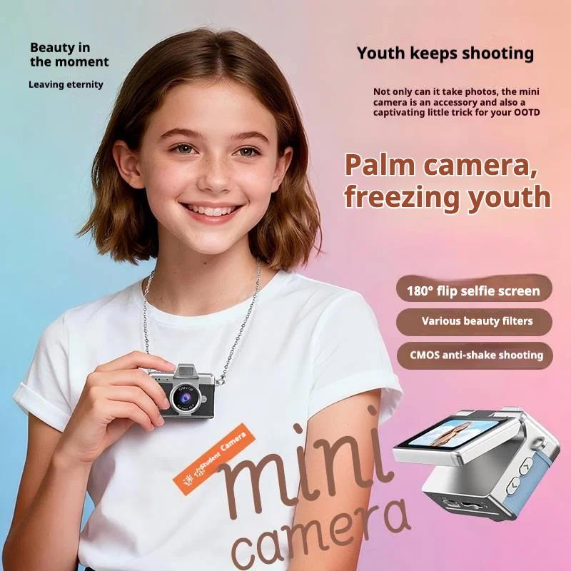 Pocket 720P Anti-Shake Vlog Camera – Mini Portable Video Recorder